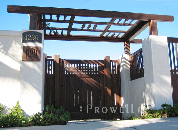 Wood garden and gate Arbors #17 in La Jolla, CA