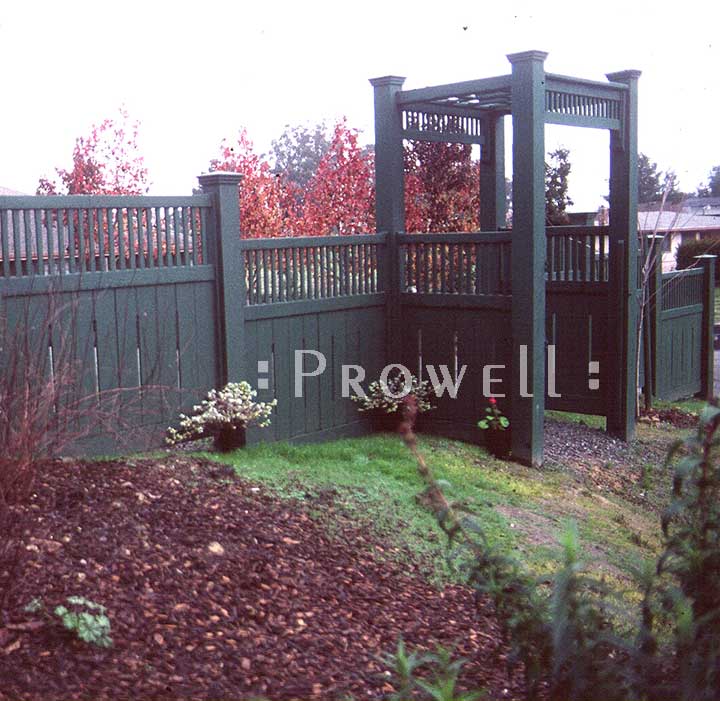 Four-Post wood gate arbor #20