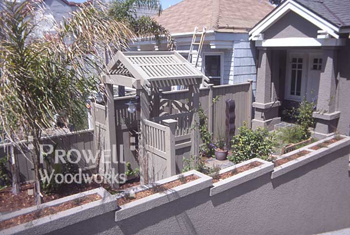 4-post wood gate arbor #22 in San Francisco, ca