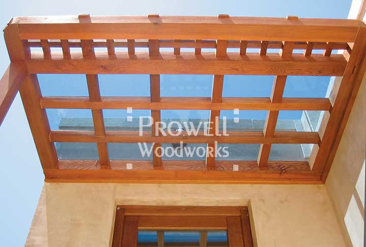 Wood Garden Entry Arbor eave #30