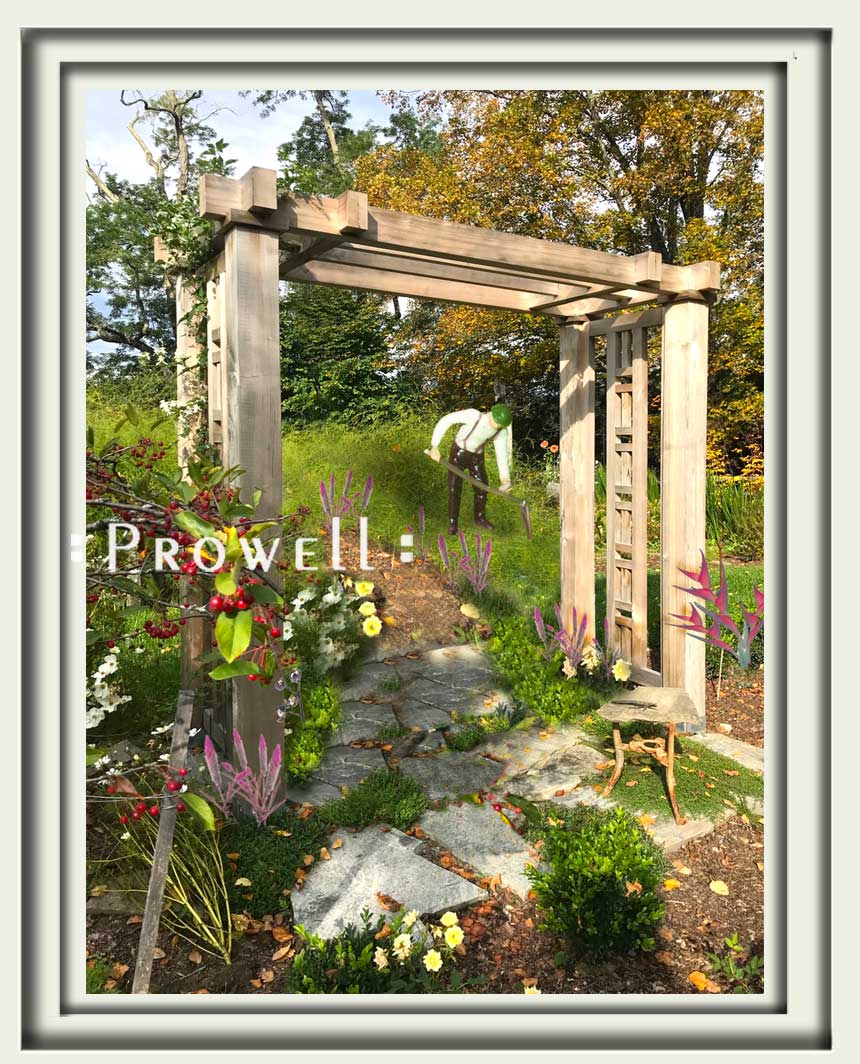 custom wood garden arbor and pergola in New Hampshire. prowell