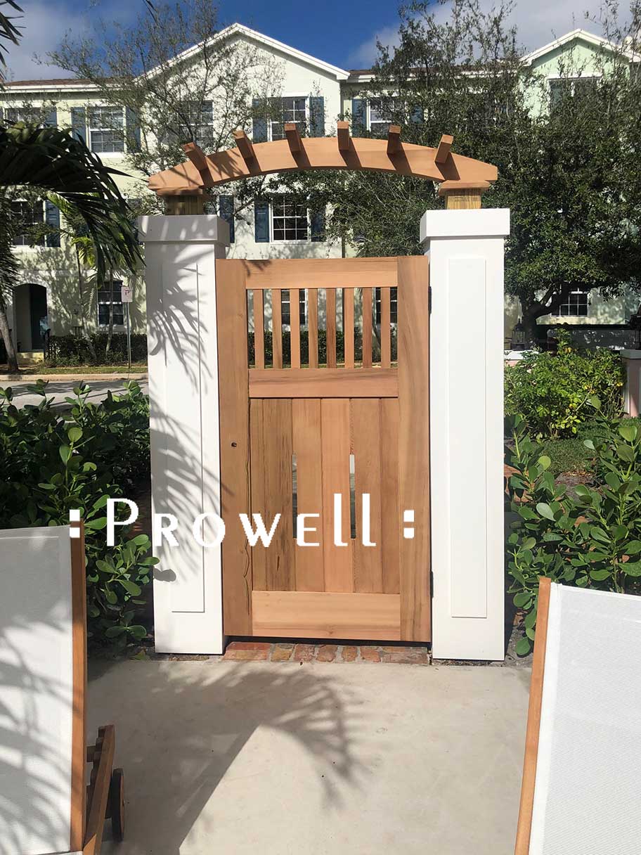 custom wood garden arbor #8-2 in West Palm Beac h, Florida. prowell