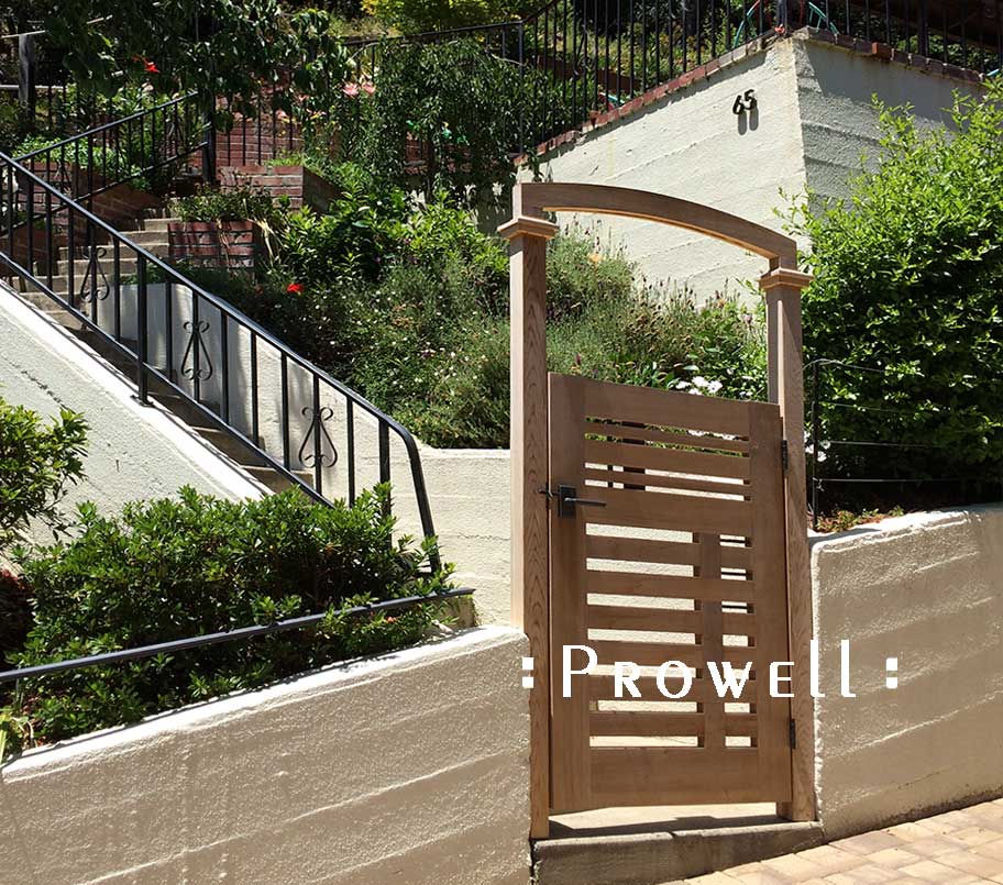 custom wood gate arbor #9-5. prowell