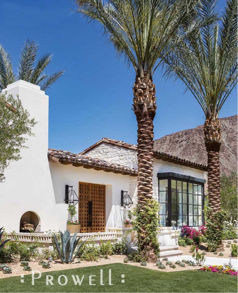 site photo showing large wood gates #101 in Palm Springs, California