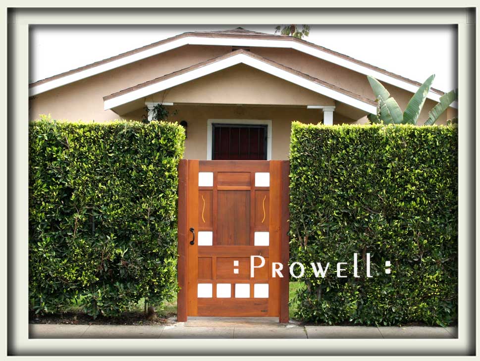 site photograph showing the front wood gates #104 in Los Angeles, california