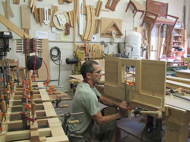 sphoto in the woodworking shop showing how to build the #112