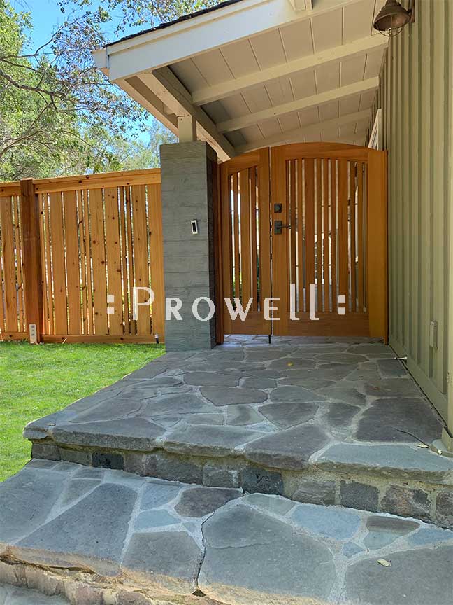 site photograph showing the double wood gates #113-2 in Lafayette, California