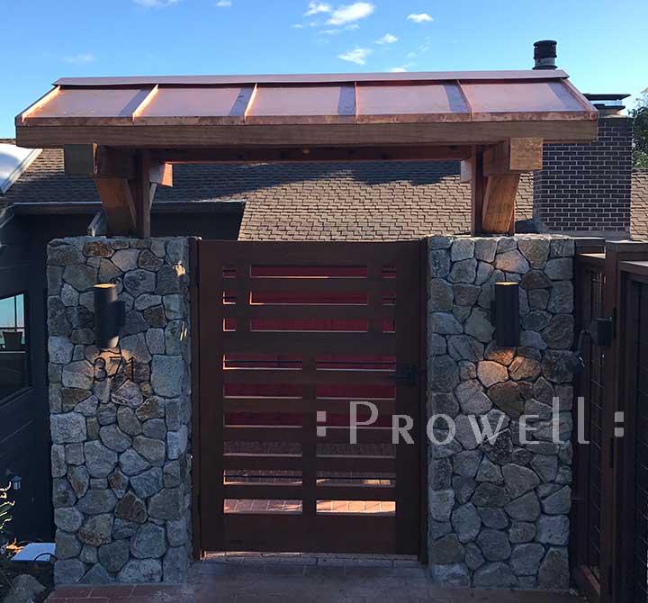 Site photograph showing the outdoor wood gate #114-4 Marin county, California