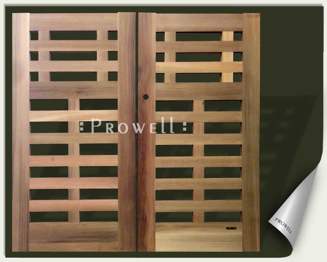 cropped photo showing the wood gates #114 without the acrylic rod.wood gates for ranch style architecture