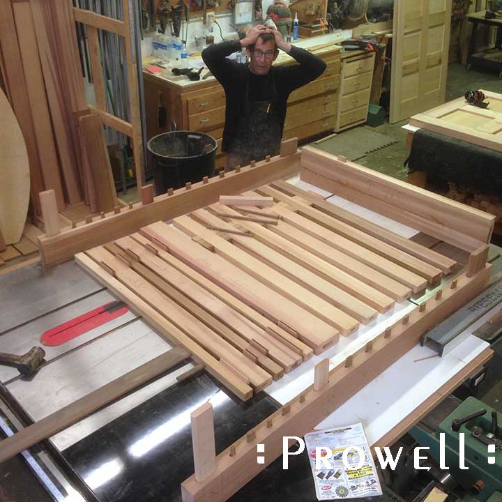 Photograph showing Prowell with the contemporary design #115 in the shop