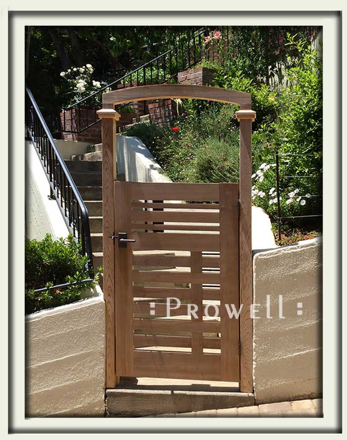 site photograph showing the contemporary wood gates #115 in marin county, california
