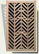 Open Grid Wood Garden Gate #11