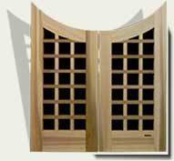 Open Grid Wood Garden Gate #13