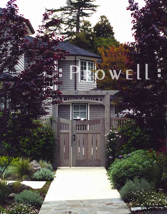 double gate #17 with arching arbor #1 in marin county, California