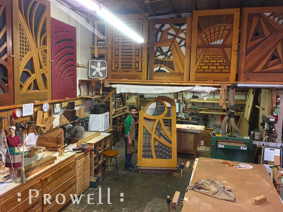 shop photo showing ben the completed abstract garden gate designs #200A