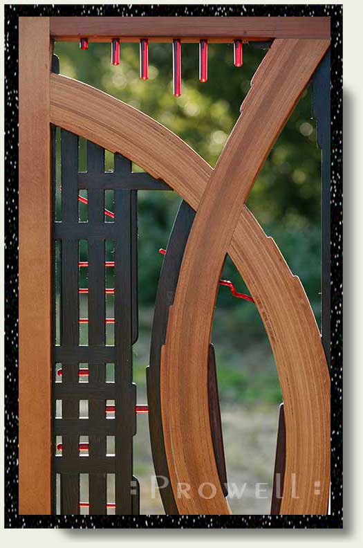 site photograph showing abstract designer gates #200 near Los Angeles