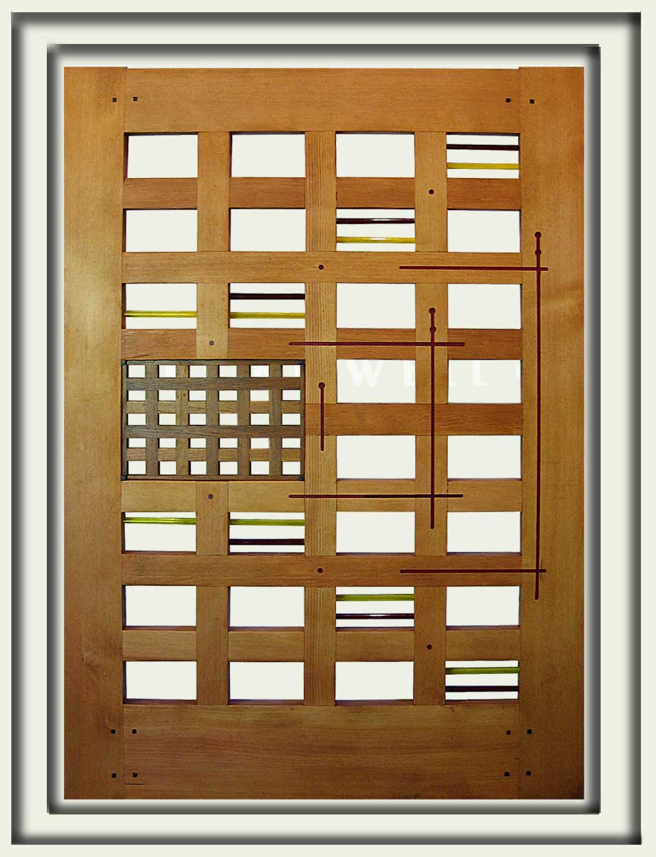 cropped photo showing the modern postmodern wood gate #201