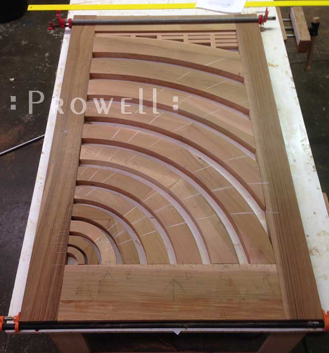 Progress photo showing the spoke-wheel vanishing perspective of #206.