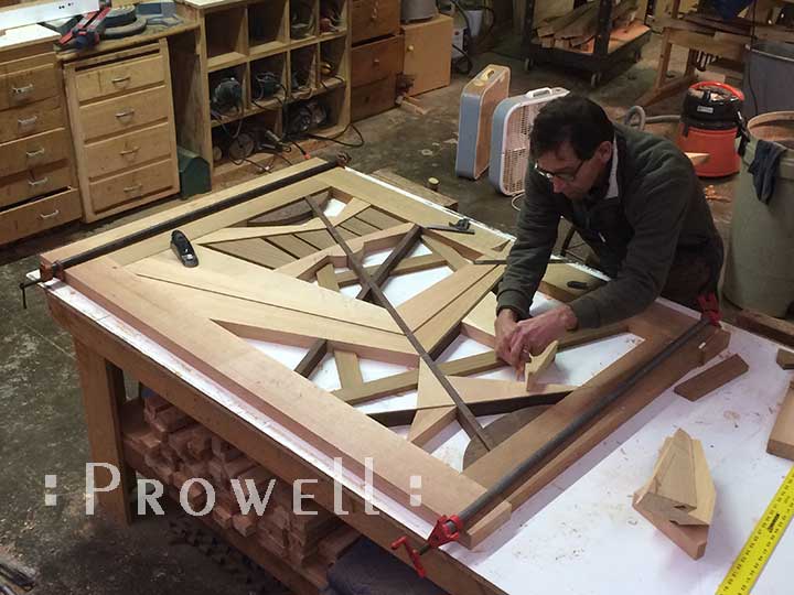 hop progress photograph showing charles fitting the pieces to the modern front gate #210