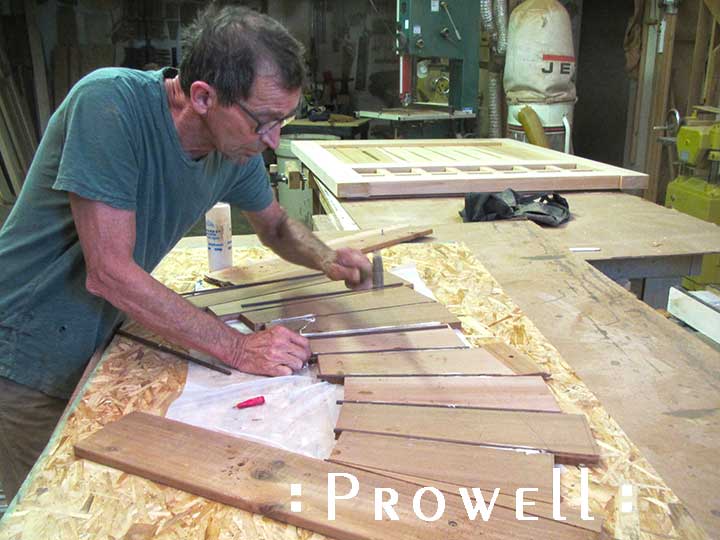 shop progress photograph showing the sunburst taper of the gate #211