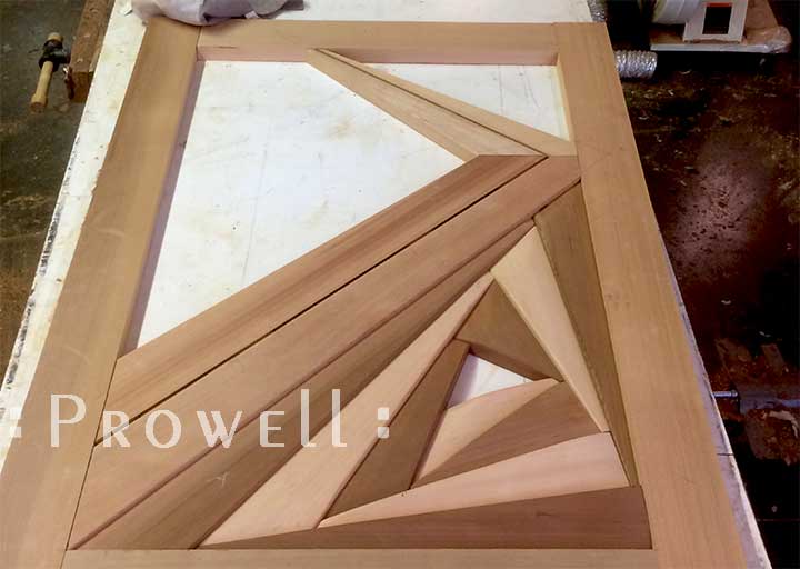 shop progress photograph showing the lower iris fold of #212