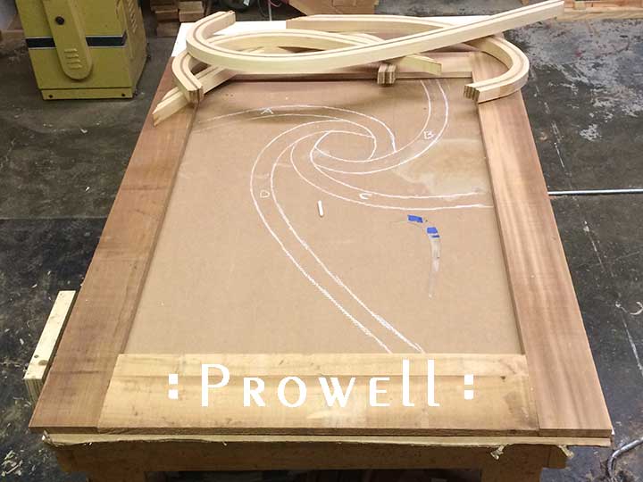 shop progress photograph showing how to build the vanishing perspective gate #215
