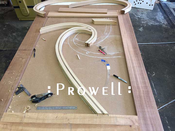 shop progress photograph of the spines for spirograph garden gate #215