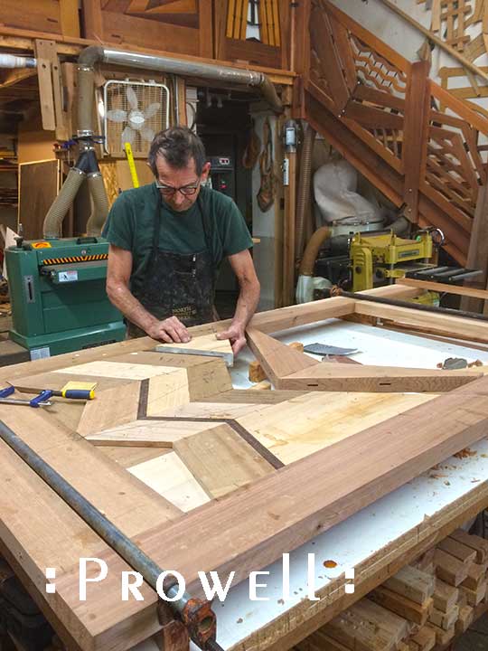 progress photograph showing how to build the modern fence gate #217