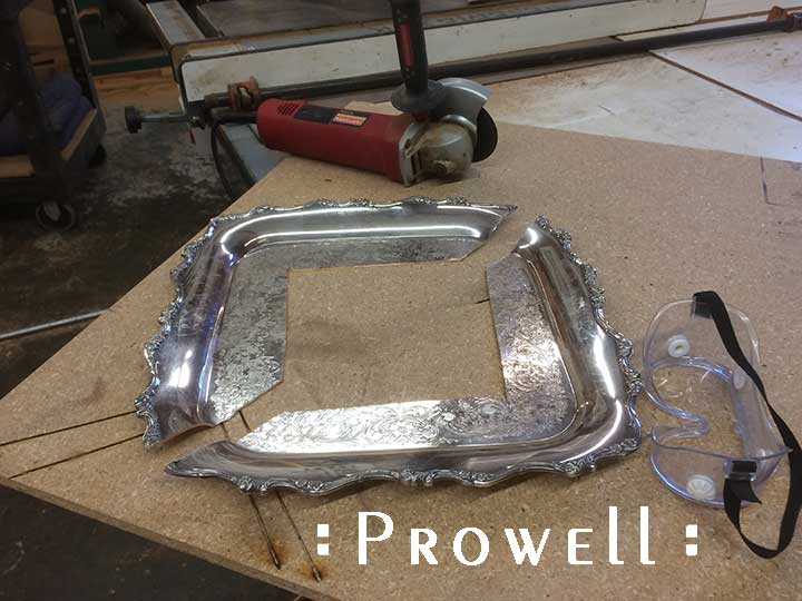 shop photo showing the silver inlays to the unique gate design #217.