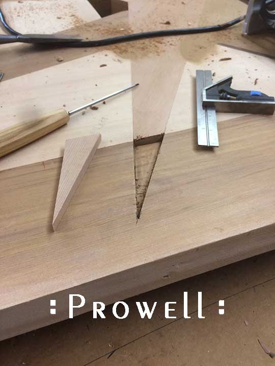 Shop photo showing the continuation inlay for #217