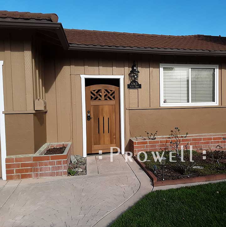 Site photo with the colonial gate 23-8 as a doorway in San Jose, California