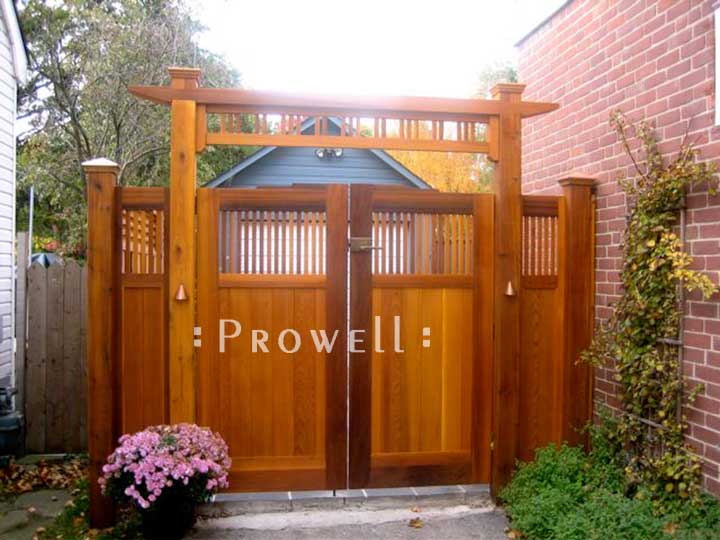 Site photo showing double wooden gates 24-1 in Toronto, Canada