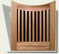Open Grid Wood Garden Gate #25