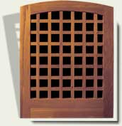 Open Grid Wood Garden Gate #27