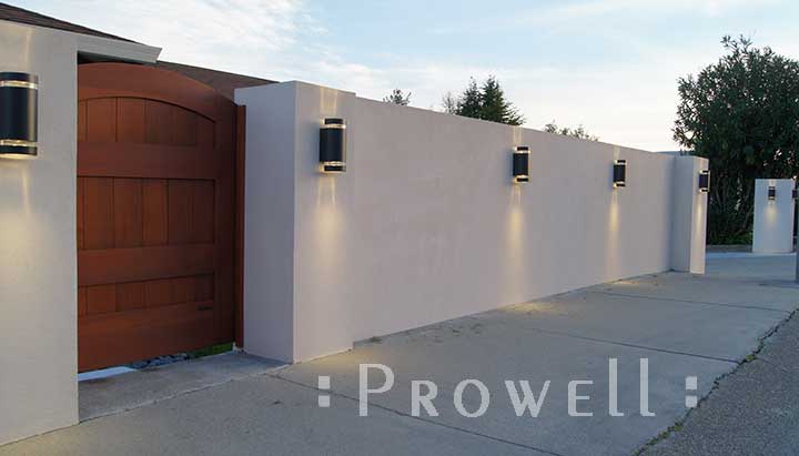 on site photograph of arched wood gate #29-10 in Greenbrea, California