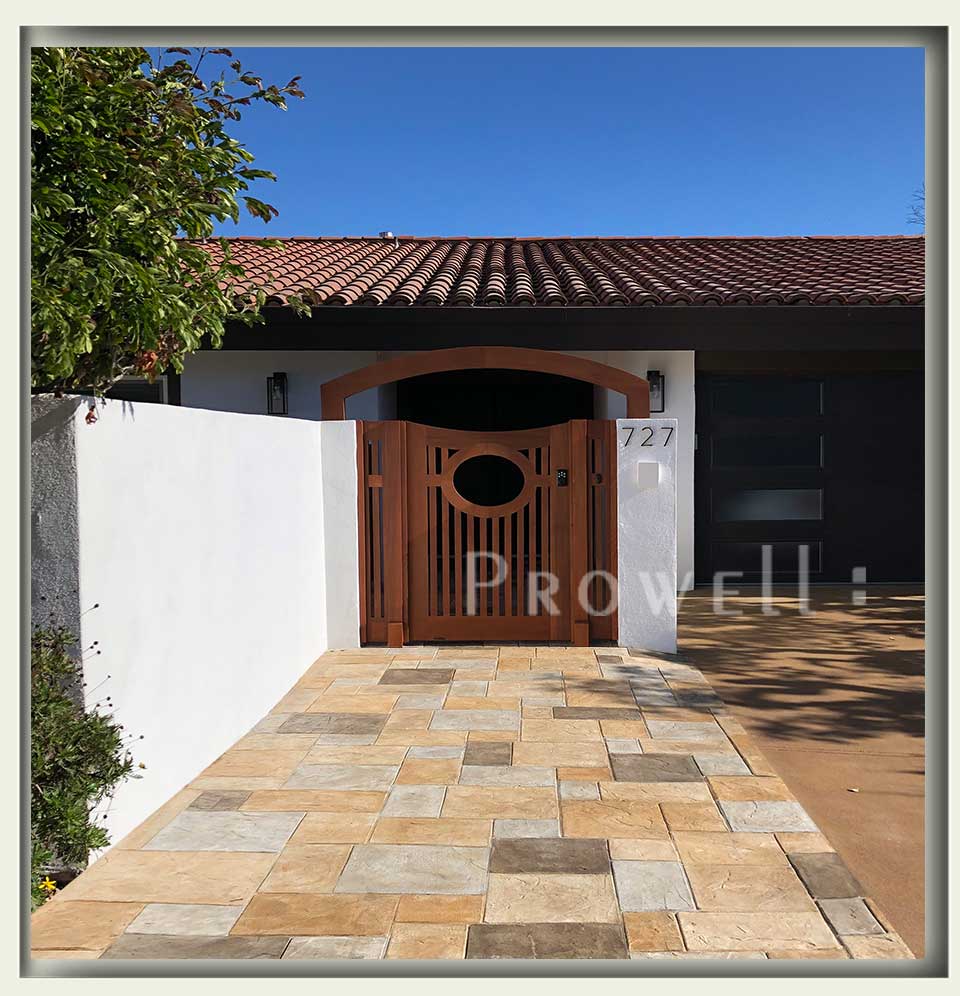 Wood gate design #2-12 in Dana Point, CA. Prowell