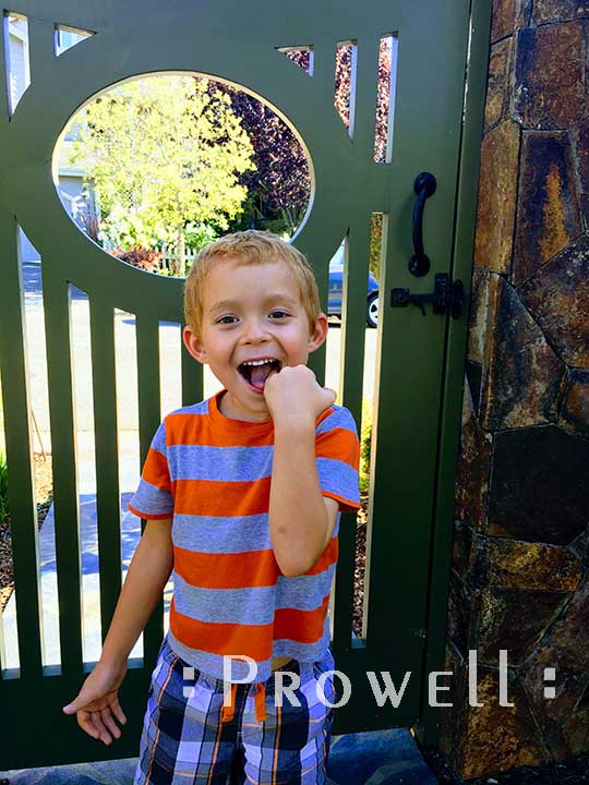 Custom Wood Garden Gate #2 in Marin County, CA. Prowell woodworks