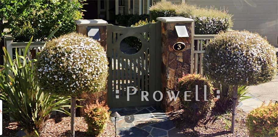 wood garden gate #2-13a in Marin county, CA