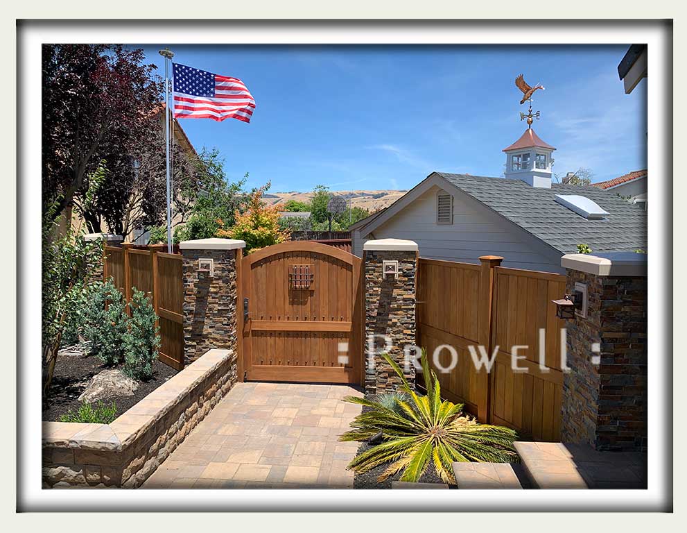 custom wood garden gate #31-10 in Marin county, CA