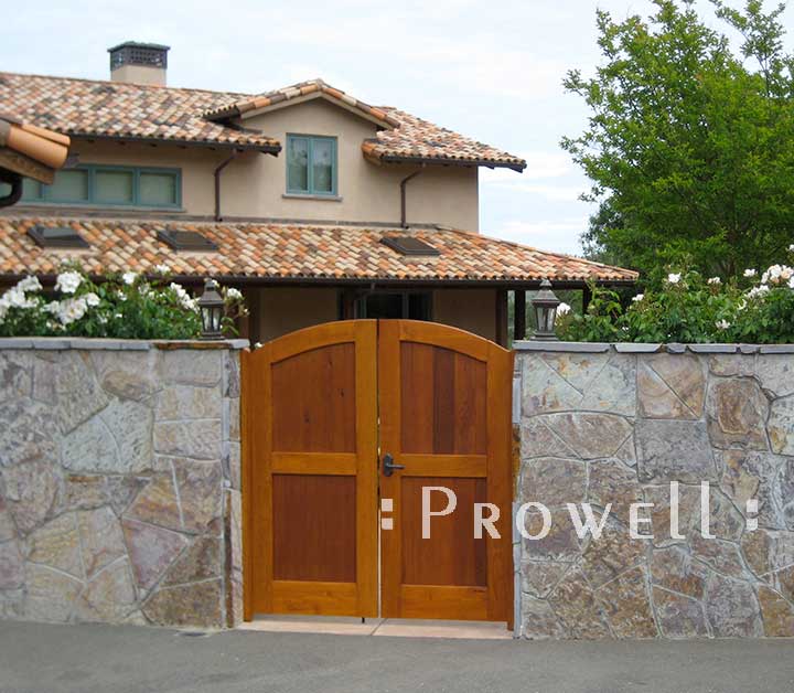 photograph showing double wood gates in Sonoma County, California