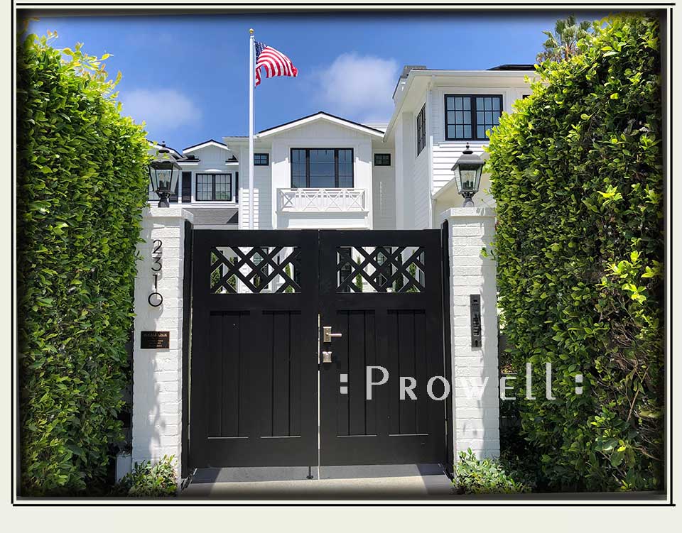 site photo showing the main gate design 39-3 in La Jolla, CA. prowell
