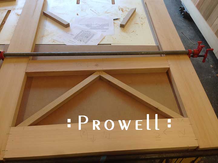 shop photo showing the upper weave pattern for main gate design #39.