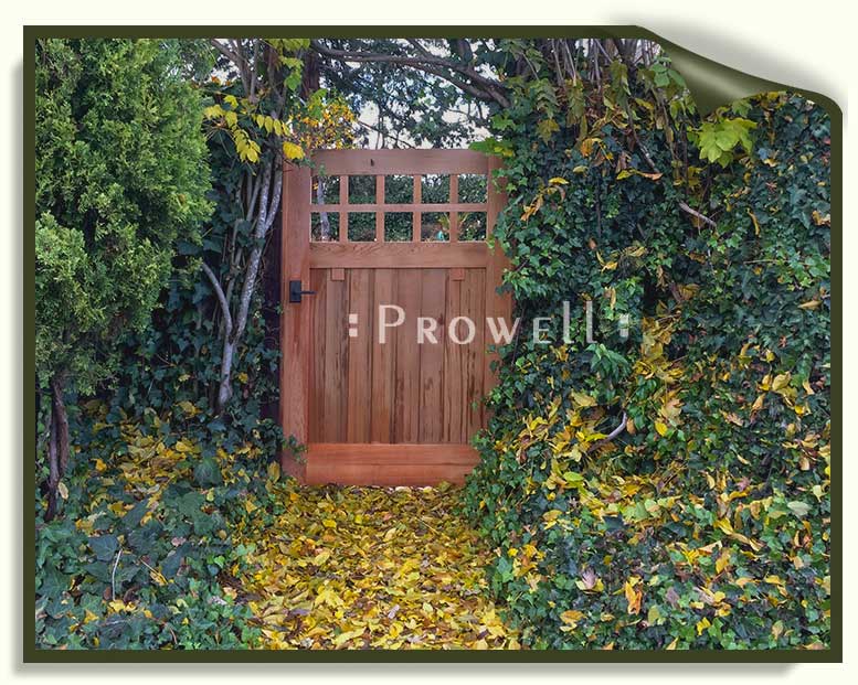 Site photograph showing the Craftsman wood gate #4 in Kenwood, CA