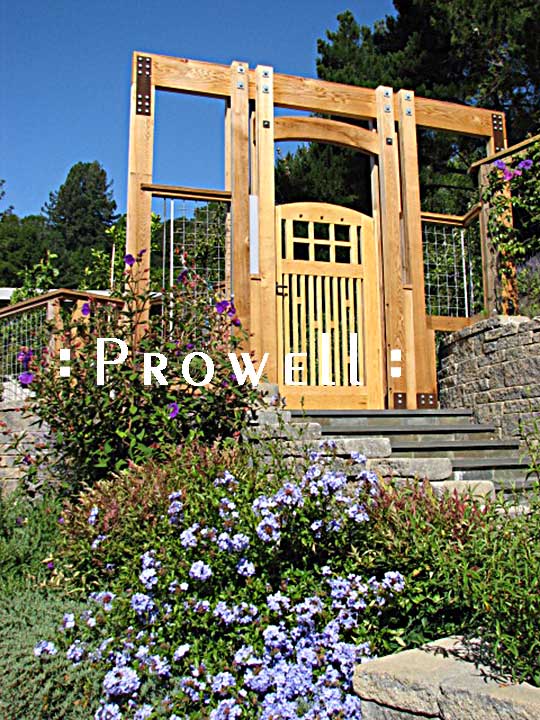 site photo showing the Arched Wood Garden Gate #53-4 in Marin County