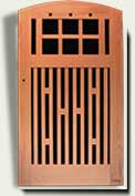 Open Grid Wood Garden Gate #54