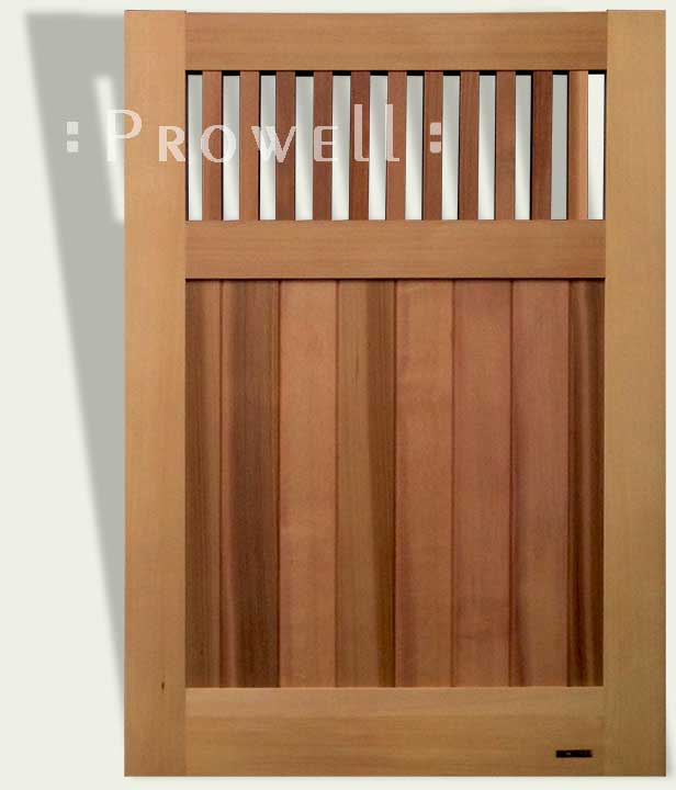 cropped photo showing wood garden gates #5-5 in san diego, california
