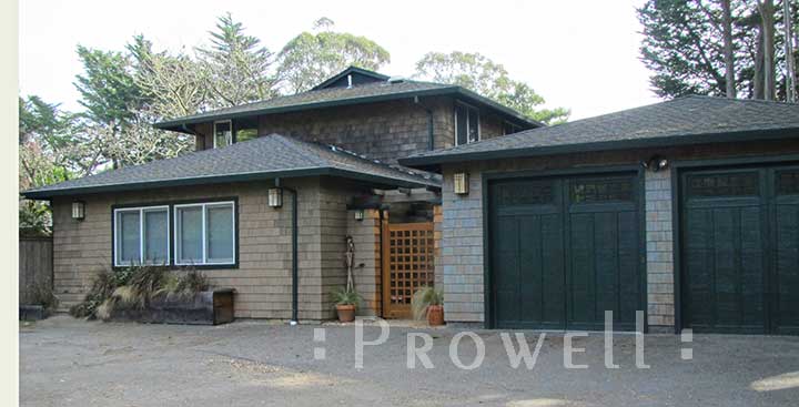 site photo showing gate design #60-4 as the main entry in Marin county, calidornia