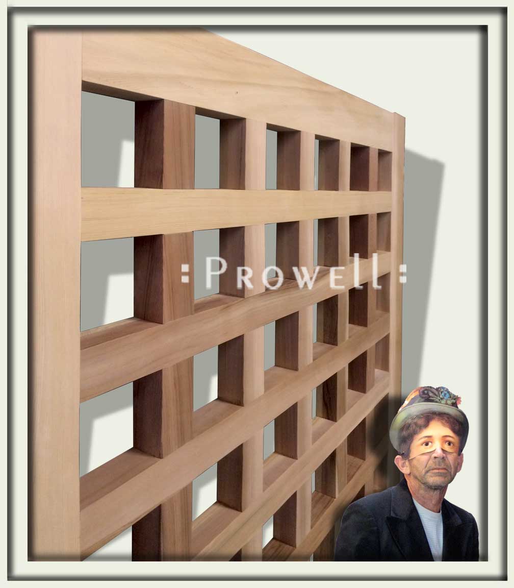 Humorous cropped photo of wood gate design #60-7