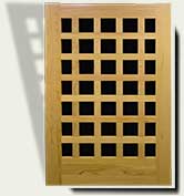 Open Grid Wood Garden Gate #60