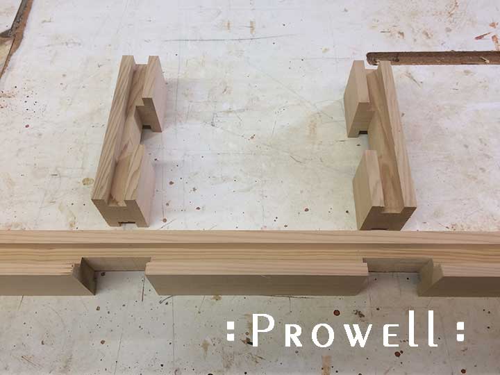 shop photo showing how to cut half-laps for wood gate 70